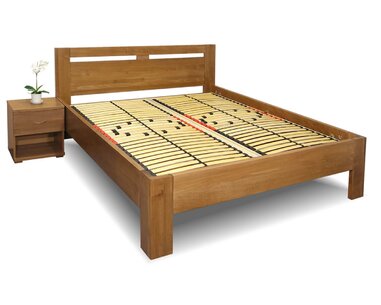 Zvýšená postel dvoulůžko HERKULES, masiv buk