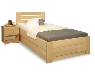 Zvýšená postel s úložným prostorem Rita, 90x200, 80x200, masiv buk
