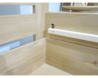 Dřevěná postel jednolůžko Justina, masiv dub, 120x200