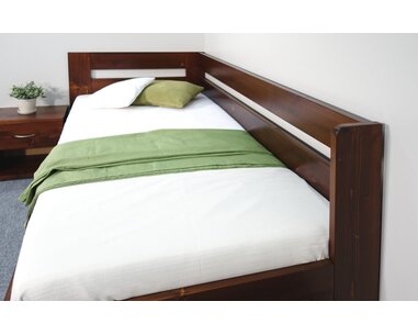 Zvýšená postel z masivu Valentin, 120x200 cm - Levá