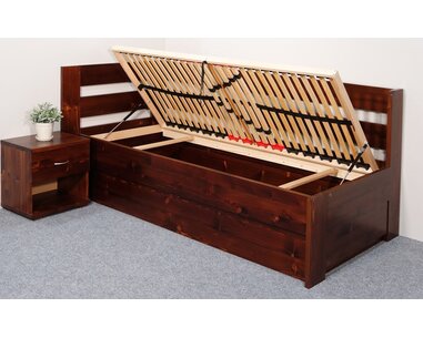 Zvýšená postel s úložným prostorem Valentin, 90x200 cm - Levá Zvýšená postel s úložným prostorem Valentin, 90x200 cm - Levá