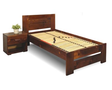 Jednolůžková postel s roštem Jirka, 80x200, 90x200, masiv smrk