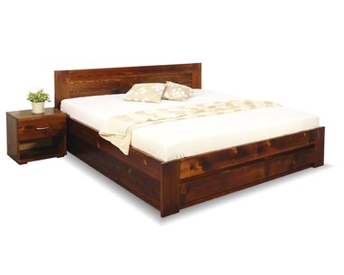 Postel s úložným prostorem Jirka, 160x200, 180x200, masiv smrk