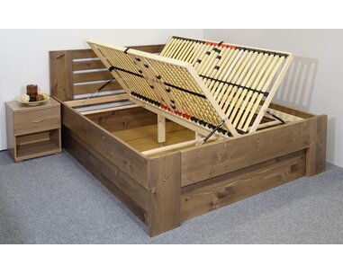 Zvýšená postel s úložným prostorem ROSA, masiv smrk, 140x200 Zvýšená postel s úložným prostorem ROSA, masiv smrk, 140x200