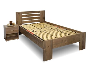 Zvýšená postel z masivu ROSA, masiv smrk, 120x200