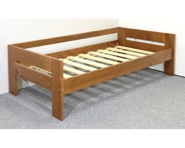 Postel se zadní zábranou Lukáš, 80x200, 90x200, masiv smrk - pohled č. 2