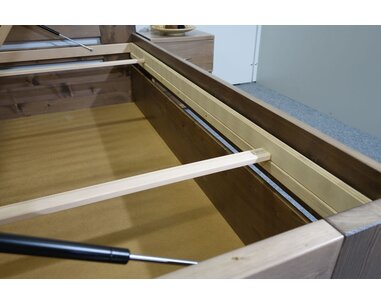 Zvýšená postel s úložným prostorem ROSA, masiv smrk, 90x200