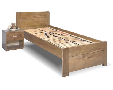 Jednolůžková postel s roštem Mark, 80x200, 90x200, masiv smrk