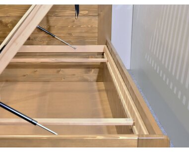 Postel s úložným prostorem Mark, 120x200, masiv smrk Postel s úložným prostorem Mark, 120x200, masiv smrk