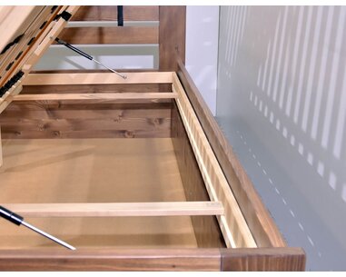 Zvýšená postel s úložným prostorem Rita, 80x200, 90x200, masiv smrk Zvýšená postel s úložným prostorem Rita, 80x200, 90x200, masiv smrk