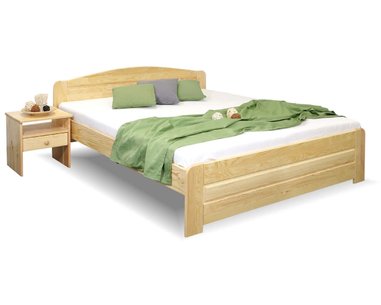 Dřevěná postel jednolůžko LADA, 120x210cm, masiv borovice Dřevěná postel jednolůžko LADA, 120x210cm, masiv borovice