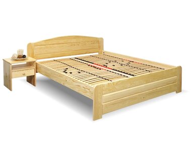 Dřevěná postel dvoulůžko LADA, masiv borovice