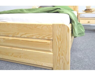 Postel jednolůžko s úložným prostorem LADA, masiv borovice Postel jednolůžko s úložným prostorem LADA, masiv borovice