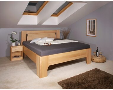 Manželská postel z masivu OLYMPIA 1. senior 160x200, 180x200, masiv buk