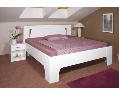 Manželská postel z masivu OLYMPIA 1. senior 160x200, 180x200, masiv buk, bílá Manželská postel z masivu OLYMPIA 1. senior 160x200, 180x200, masiv buk, bílá