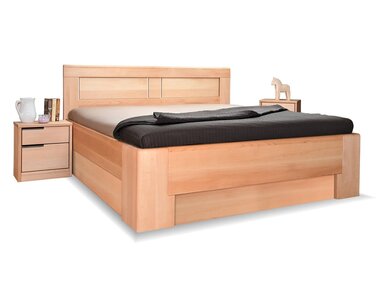 Manželská postel s úložným prostorem HOLLYWOOD 2. senior, masiv buk Manželská postel s úložným prostorem HOLLYWOOD 2. senior, masiv buk