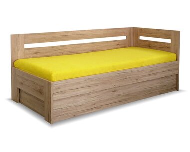 Zvýšená postel s ložným prostorem Erika, 90x200 cm - Pravá