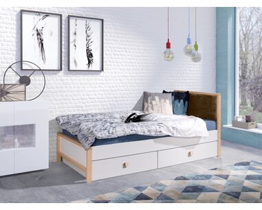 Dětská postel Zora, s úložným prostorem, masiv buk/lamino Dětská postel Zora, s úložným prostorem, masiv buk/lamino