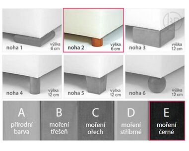 Varianta nožek č. 2 - E (černé)