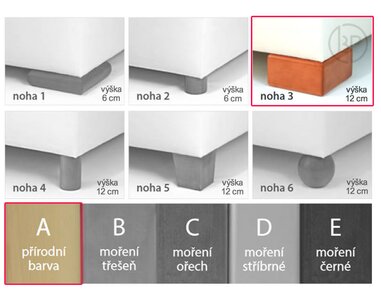 Nohy 3-A boxspring Veneto