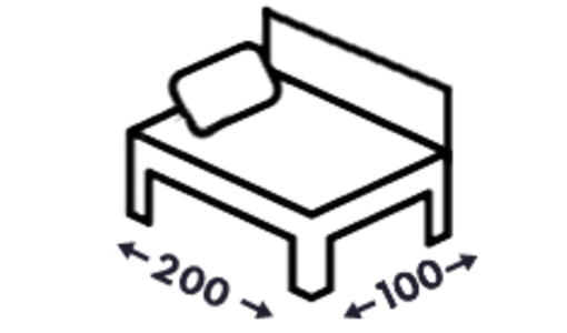 Postele s bočním čelem 100x200 Postele s bočním čelem 100x200