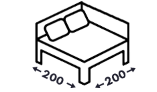Rohové postele 200x200 Rohové postele 200x200