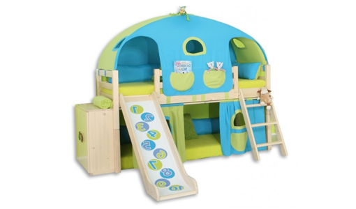 Dětské multifunkční postele se skluzavkou