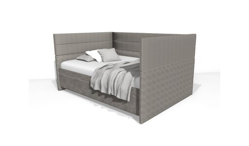 Čalouněné postele se třemi čely do U Čalouněné postele se třemi čely do U