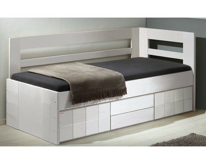 Postel z masivu HANNY II. 120x200 bílá, smrk