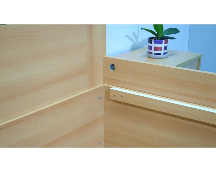 Rohový spoj postel s úložným prostorem CANARIA, 120x220