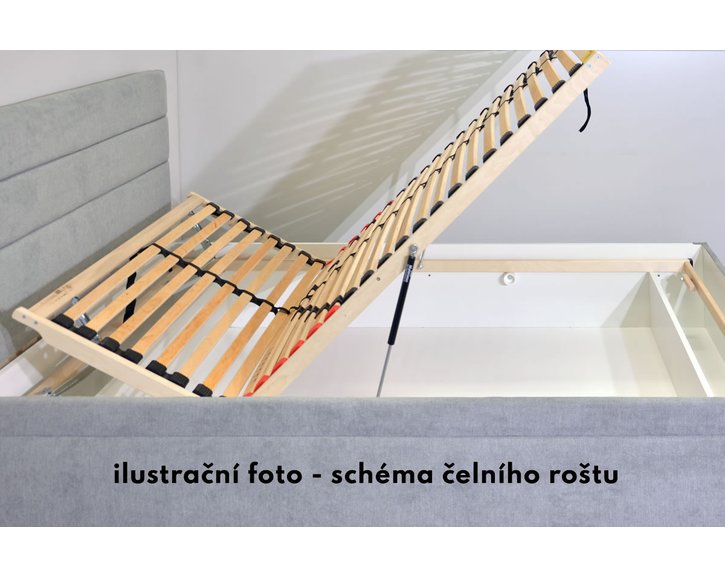 Jednolůžko s úložným prostorem Maria, 80x220, 90x220