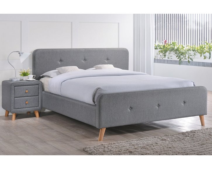 Čalouněná postel s úložným prostorem CS11472, šedá látka, 160x200 cm Čalouněná postel s úložným prostorem CS11472, šedá látka, 160x200 cm