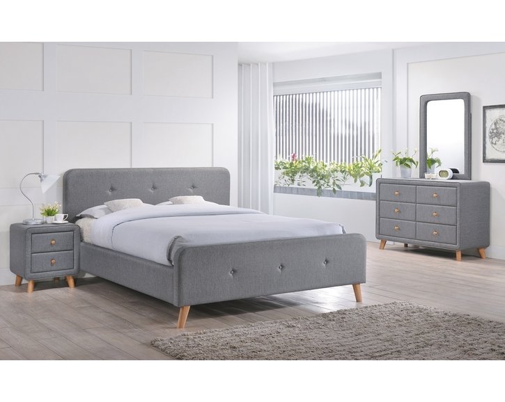 Čalouněná postel s úložným prostorem CS11472, šedá látka, 160x200 cm Čalouněná postel s úložným prostorem CS11472, šedá látka, 160x200 cm