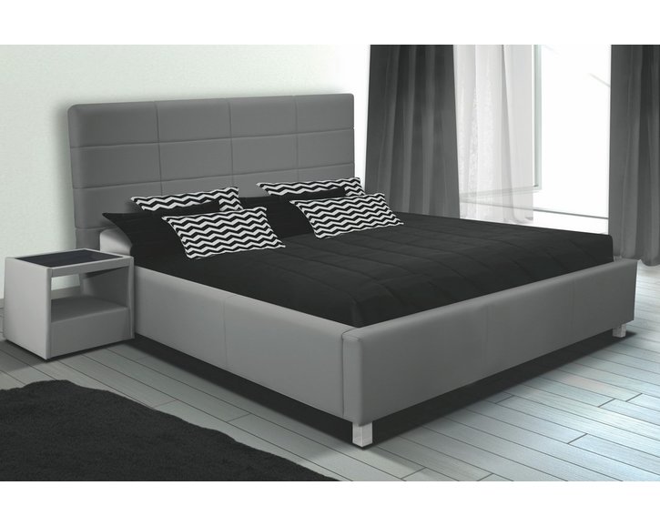 Čalouněná postel s úložným porstorem CS35010, šedá ekokůže, 180x200 cm Čalouněná postel s úložným porstorem CS35010, šedá ekokůže, 180x200 cm