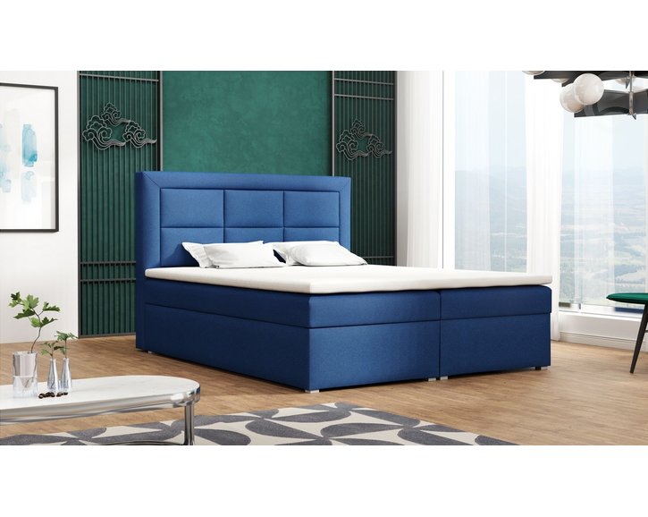 Americká postel boxspring CS34012, s matrací a úložným prostorem, 180x200 cm
