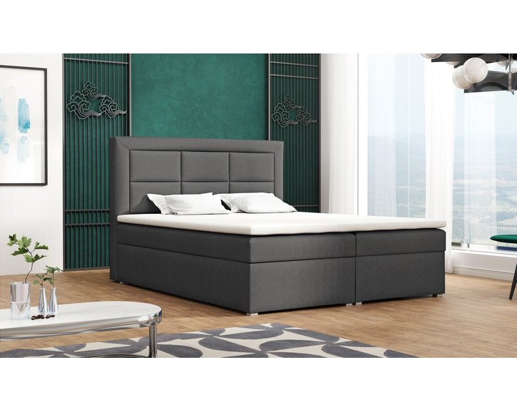 Americká postel boxspring CS34012, s matrací a úložným prostorem, 140x200 cm Americká postel boxspring CS34012, s matrací a úložným prostorem, 140x200 cm