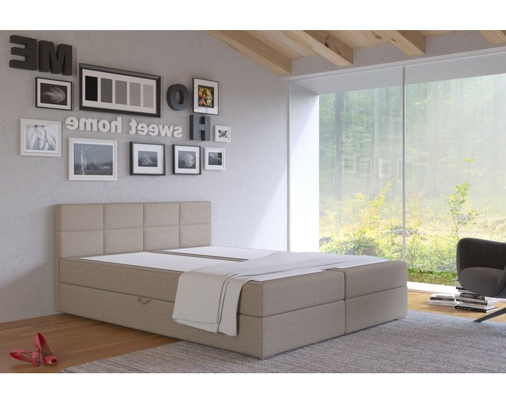 Americká postel boxspring CS89011, s matrací a úložným prostorem, 180x200 cm Americká postel boxspring CS89011, s matrací a úložným prostorem, 180x200 cm