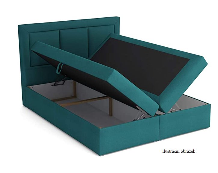 stor postel boxspring CS34012, s matrací a úložným prostorem, 180x200 cm