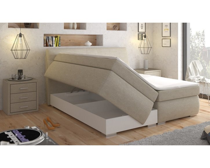 úložný prostor postel boxspring CS89008, s matrací a úložným prostorem, 180x200 cm