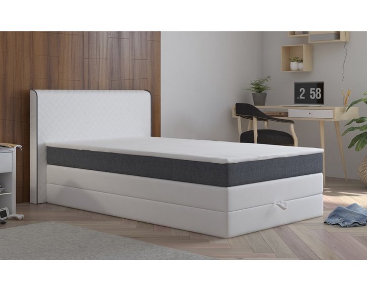 Americká postel boxspring CS89010, s matrací a úložným prostorem, 140x200 cm Americká postel boxspring CS89010, s matrací a úložným prostorem, 140x200 cm