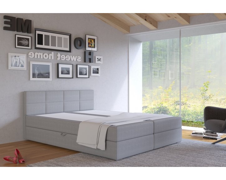 Americká postel boxspring CS89011, s matrací a úložným prostorem, 160x200 cm Americká postel boxspring CS89011, s matrací a úložným prostorem, 160x200 cm