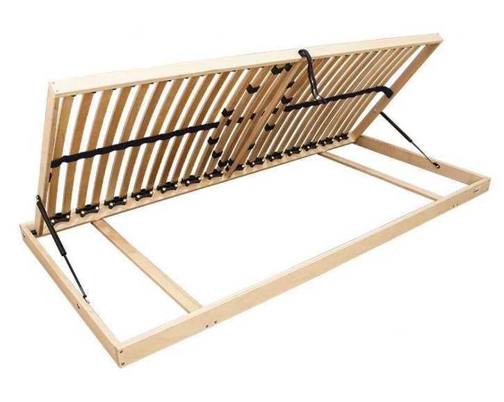 Vyklápěcí lamelový rošt DOUBLE BV, 140x220 , boční výklop 