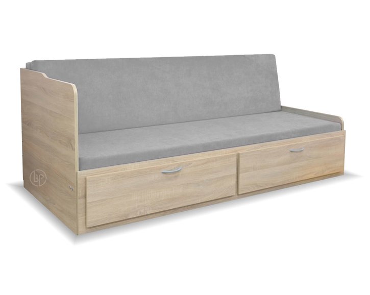 Rozkládací postel MINDES 90 pravá - levá, dub sonoma