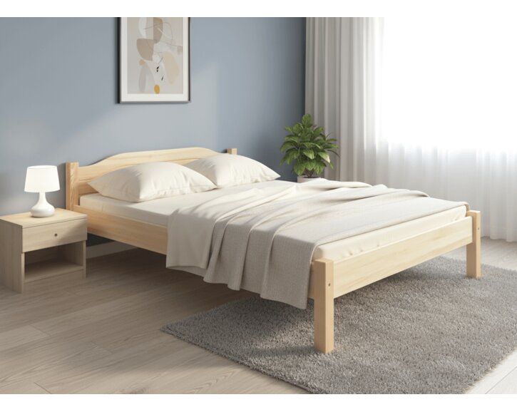 Postel 140x200 DREW-106 z masivu borovice