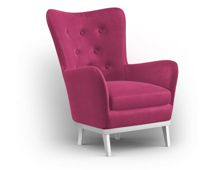 Designové čalouněné křeslo DE LUXE - podnož castel Designové čalouněné křeslo DE LUXE - podnož castel