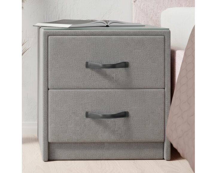 Čalouněný noční stolek dvouzásuvkový Čalouněný noční stolek dvouzásuvkový