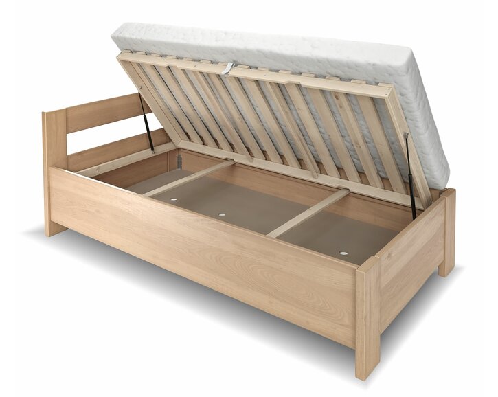 Zvýšená úložná postel jednolůžko ELA masiv buk, 140x200, rošt v ceně Zvýšená úložná postel jednolůžko ELA masiv buk, 140x200, rošt v ceně