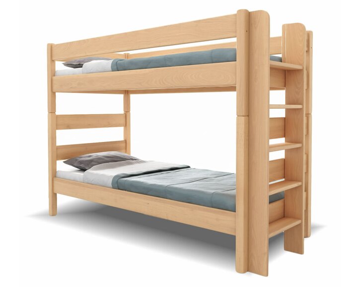 Poschoďová postel JUNIOR 3, PRAVÁ , masiv buk Poschoďová postel JUNIOR 3, PRAVÁ , masiv buk