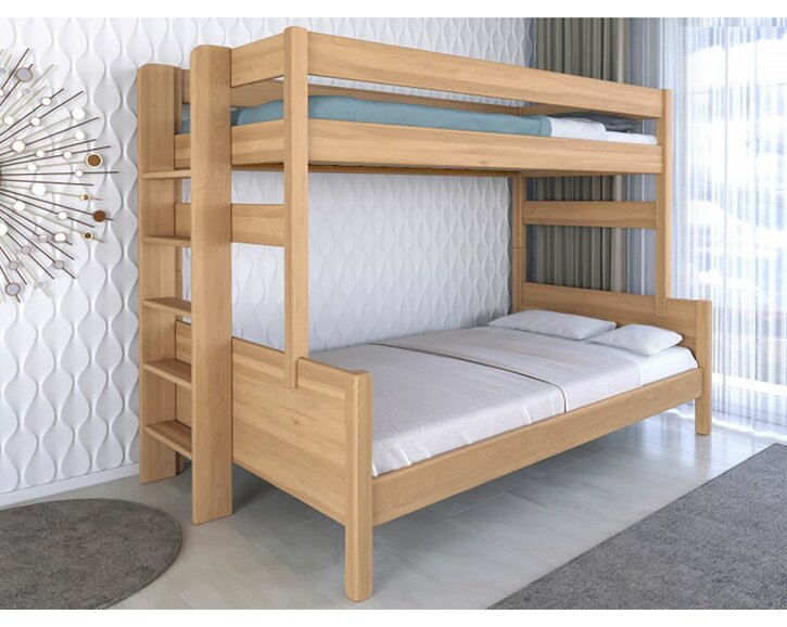 Poschoďová postel JUNIOR,120x200, LEVÁ , masiv buk
