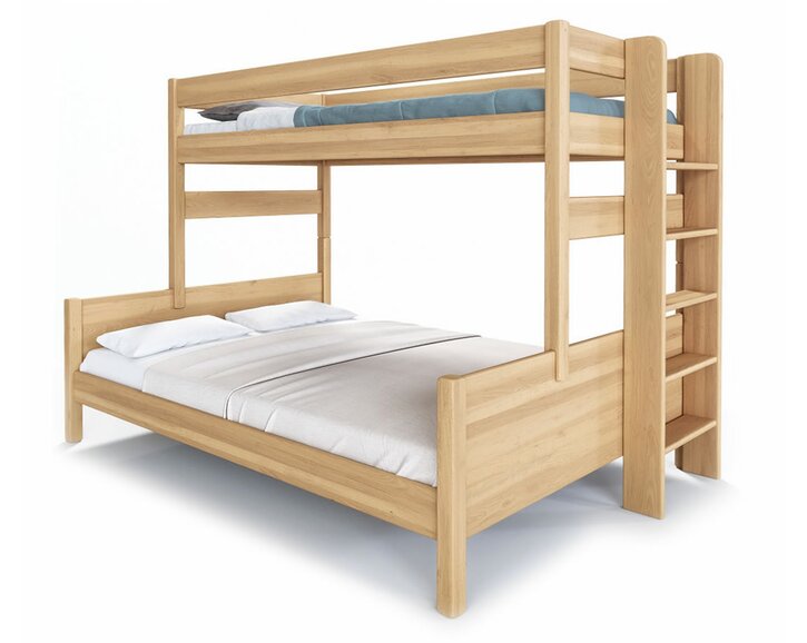 Poschoďová postel JUNIOR,180x200, PRAVÁ , masiv buk Poschoďová postel JUNIOR,180x200, PRAVÁ , masiv buk